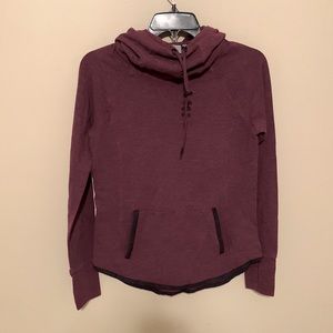 Athleta wine colored hoodie sweatshirt